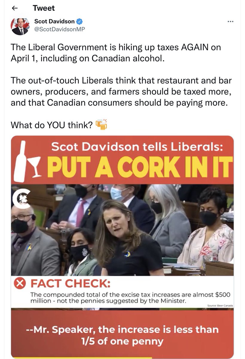 keswickproblems's tweet image. Hello Scott! The tax increase on alcohol is less than 1/5th of a penny on the price of one beer. If you can’t afford that on your salary (about four times the amount of the average salary earned in #Georgina)…you may have a problem. #keswickproblems #YorkSimcoe #cdnpoli