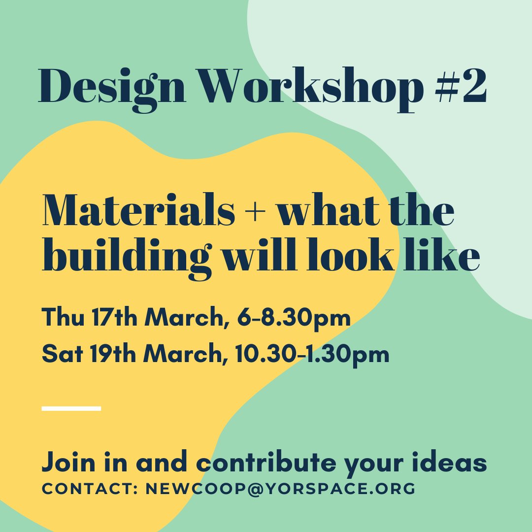 📢  People of Burton Green! Join us at our Design Workshop #2 at Morrell House.

We want to meet you and hear your ideas! 💬

Please share with anyone you think might be interested in coming on down to chat about what we should do with Morrell House.

#York #HousingCoOp