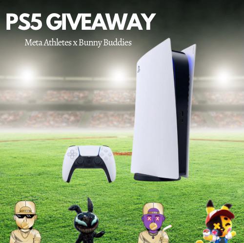 Bunny Buddies (@thebunnybuddies) on Twitter photo Ps5 #GIVEAWAY! 🎮
How to enter 👇
1. Follow <a href="/thebunnybuddies/">Bunny Buddies</a> & <a href="/MetaAthletes/">Meta Athletes</a>. 🐰⚾️
2. Join <a href="/MetaAthletes/">Meta Athletes</a> and <a href="/thebunnybuddies/">Bunny Buddies</a> discord.
3. LIKE & RETWEET this post.
First 50 in the MetaAthletes discord will be granted WL! Winner picked 3/18 live in spaces. Ps5 #GIVEAWAY! 🎮
How to enter 👇
1. Follow <a href="/thebunnybuddies/">Bunny Buddies</a> & <a href="/MetaAthletes/">Meta Athletes</a>. 🐰⚾️
2. Join <a href="/MetaAthletes/">Meta Athletes</a> and <a href="/thebunnybuddies/">Bunny Buddies</a> discord.
3. LIKE & RETWEET this post.
First 50 in the MetaAthletes discord will be granted WL! Winner picked 3/18 live in spaces.