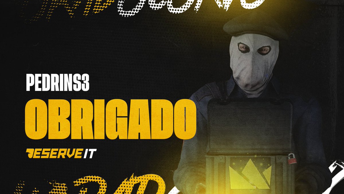 #CSGO 
Hoje é dia de mais uma despedida no nosso time de CSGO. Agradecemos muito ao <a href="/PedrinS3/">PedrinS3</a> por toda a dedicação durante seu serviço na DeserveIT e desejamos muita sorte e sucesso no futuro!

#GoDeserveIT #HoraDoCorvo