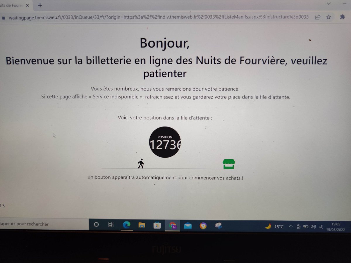 Félicitations #NuitsdeFourviere : vous êtes définitivement le pire site de billetterie de l'histoire : 12736eme dans la file d'attente ... 7 heures après l'ouverture !