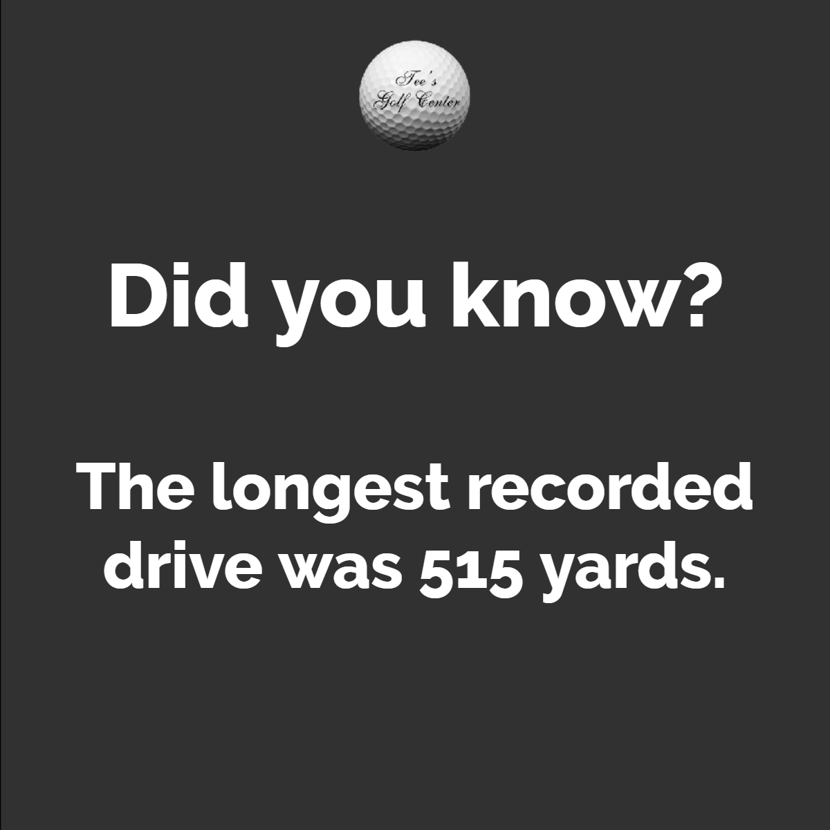 TeesGolfCenter1's tweet photo. It was played by Mike Austin in 1974 in Las Vegas. Today, his golf swing is practiced and taught by professionals. #GolfFact https://t.co/VWk0yWzizB