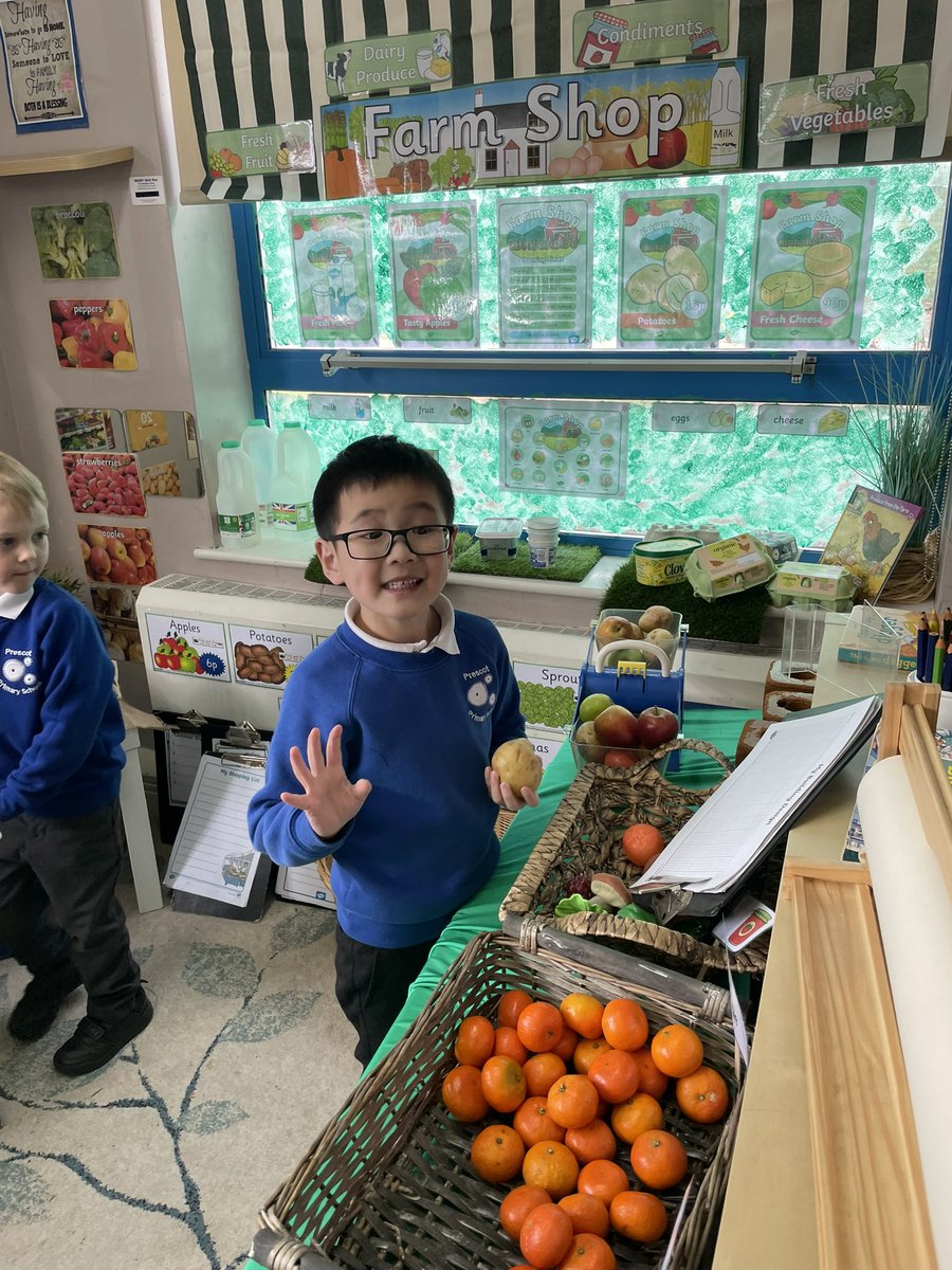 PCPPandas's tweet image. Prescot Farm Shop is now open. We love our new role play area! #oracy #psedevelopment