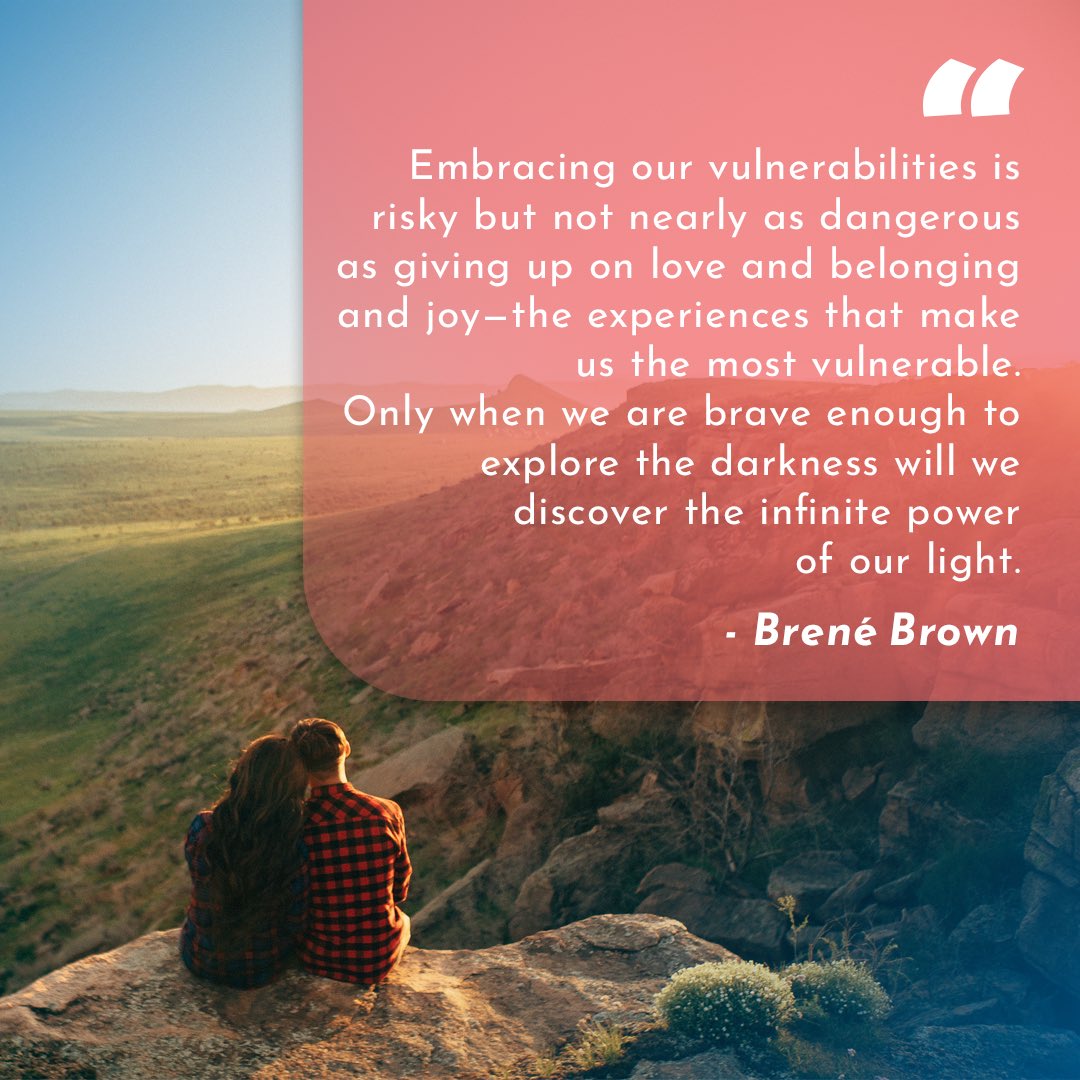 Vulnerability doesn’t mean weakness, if anything it takes a strong sense of self and maturity to be vulnerable. 

Vulnerability is a powerful tool to increase connection in your relationships. Don’t be afraid to show it!