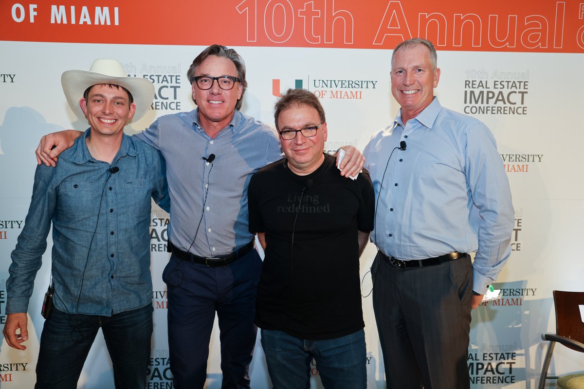 umiamimredu's tweet photo. During Session 2 of this year’s #UREIMPACT, attendees watched on as Eric Feder, President of @Lennar, interviewed:
>> Jason Ballard, co-founder & CEO, @ICON3DTech
>> Amit Haller, CEO, #VeevGroup
>> Kenneth A. Smuts, President, Renco, USA
@UM_SoA @MiamiHerbert @MiamiLawSchool https://t.co/c4TuqN22Fv