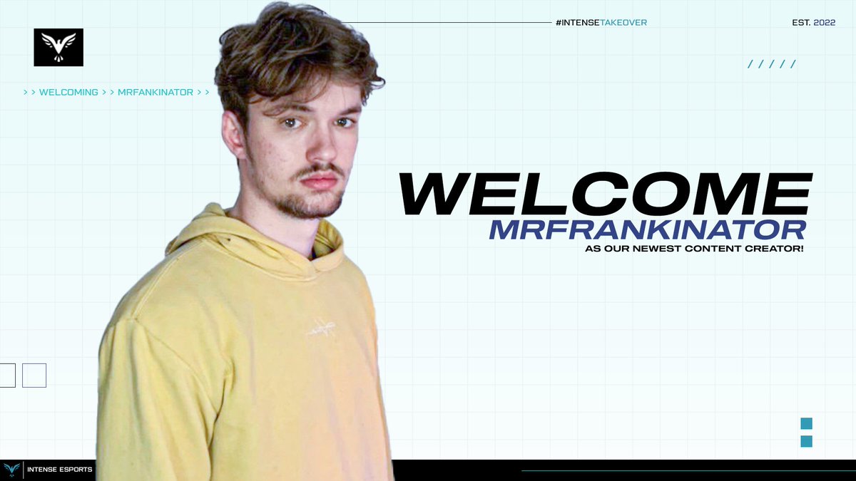 IntenseGGs's tweet image. Join us, as we welcome today our brand new content creator into our roster! 

🇳🇱 | @MrFrankinator 

🎨 • @Cynicaldzn 
🎥 • @/CrypyVisuals 

(Watch the introduction on our YouTube)
