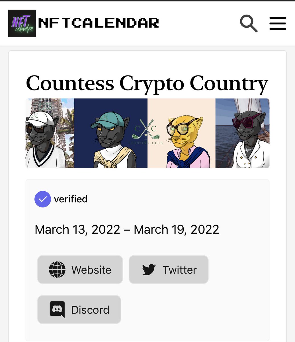countess_crypto's tweet photo. Hi 🍸✨⛳️🎾😋 @nftcalendar https://t.co/bXdZjxONrt