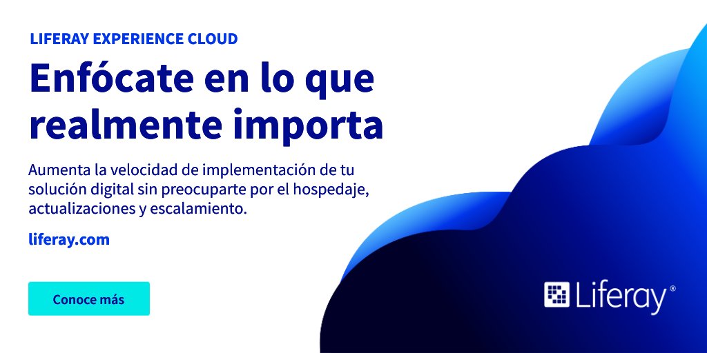 ¡Estamos felices de anunciar que nuestro partner, <a href="/Liferay/">Liferay</a>, anunció el lanzamiento de Liferay Experience Cloud 🎉! La plataforma ofrece acceso a las funcionalidades de Liferay DXP y mucho más, en una solución basada en la #nube . ow.ly/HMU950Ik00X
