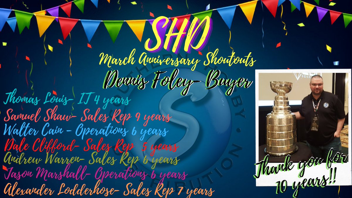 Happy Work-iversary to everyone this month! Special shoutout to Dennis celebrating 10 years at SHD! Thank you all for everything you do! #workiversary