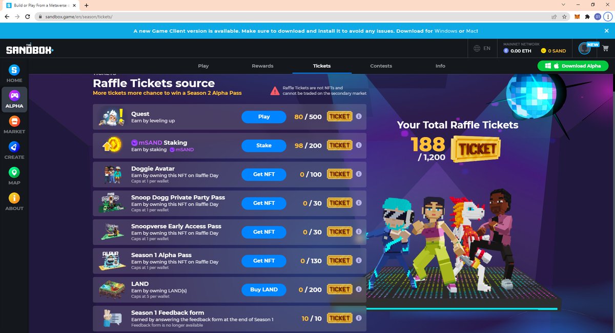 dumbodummy01's tweet photo. @TheSandboxGame I just participated in the daily #SandboxAlphaS2Contest for a chance to earn up to 1,000 $SAND! Starting March 14 -  Show your Raffle Tickets. Check out my screenshot below! 👇 #SandboxAlphaS2 https://t.co/pq1kfcHT0K