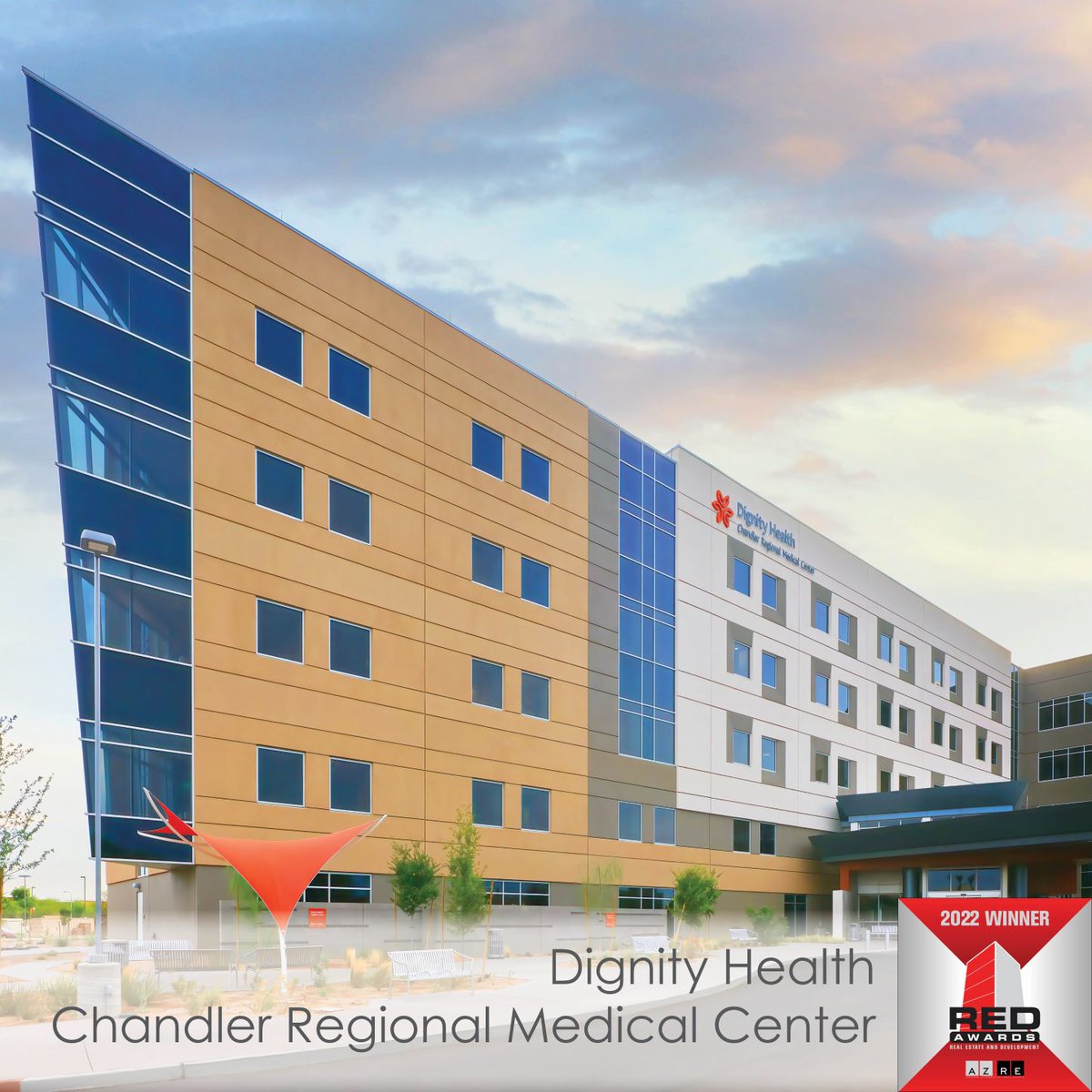 devenneygroup's tweet photo. We're honored to have been awarded an @azbigmedia  2022 RED Award for Top Healthcare project on the @dignityhealthaz Chandler Regional Medical Center project. Thank you @mccarthybuild, our engineers &amp; all of our trade partners. #REDAwards2022 #DevenneyGroupArchitects https://t.co/amVFaFjmOz