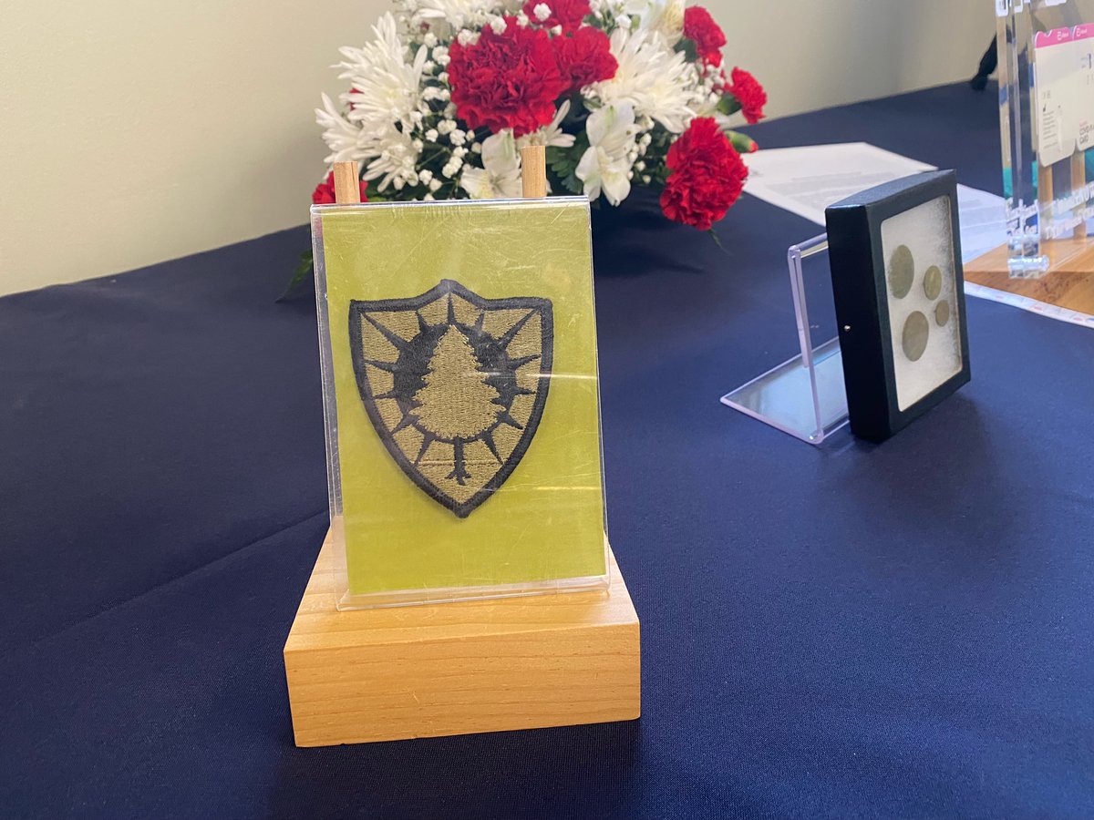 Thanks <a href="/OfficialME200/">Maine 200</a> for inviting us to today's time capsule event! Following the "leading the way" theme, we were honored to have 1 of our items featured, a uniform patch from Brig Gen (ret) Diane Dunn, the MEARNG's first female general officer. #Maine200+2 #WomensHistoryMonth