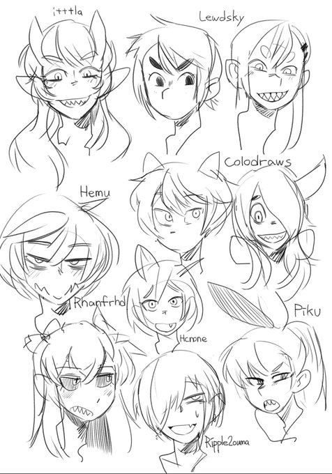 描きたいキャラを集めてみたのをば 