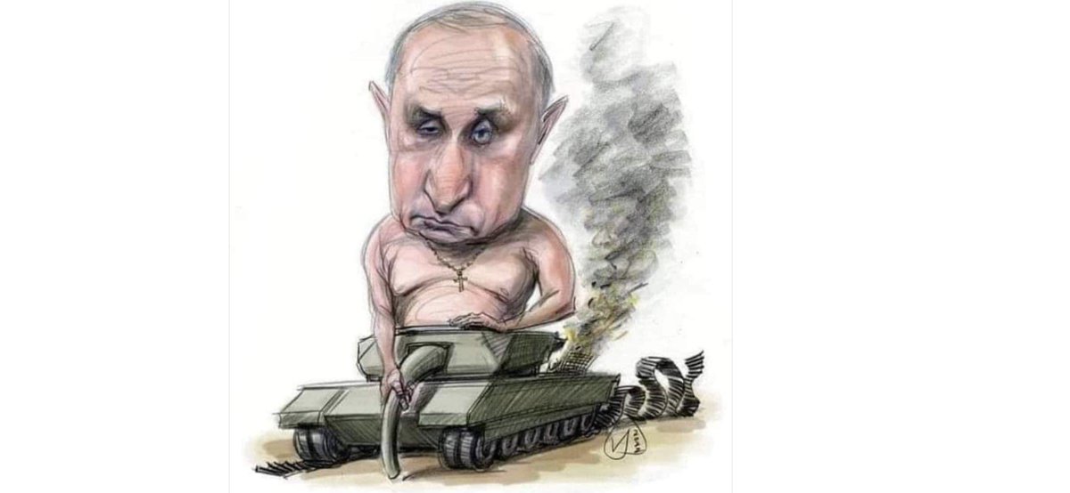 Steinklev's tweet photo. Vladimir Putin doesn’t quite like this picture, so it is forbidden in Russia.

Well. I am not in Russia. And this is pure art! https://t.co/TC6hBnyeW2
