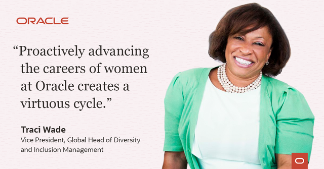 BethHPerry12's tweet photo. Oracle's VP and global head of Diversity and Inclusion @traciwade shares how @Oracle is committed to uplifting and furthering the work of female change-makers. #WHM #WomensHistoryMonth https://t.co/EH1BNfeUYH https://t.co/tGDwjcuPJM