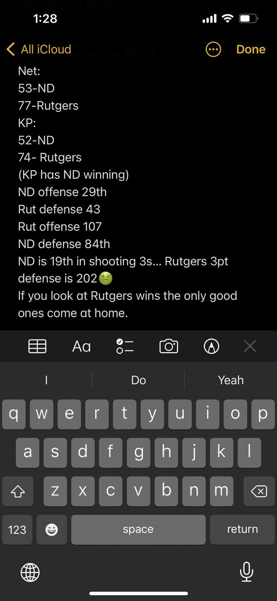 IAGamblingGuys's tweet photo. Early one for tomorrow!

ND -1 over Rutgers. https://t.co/etXXf2UUbn