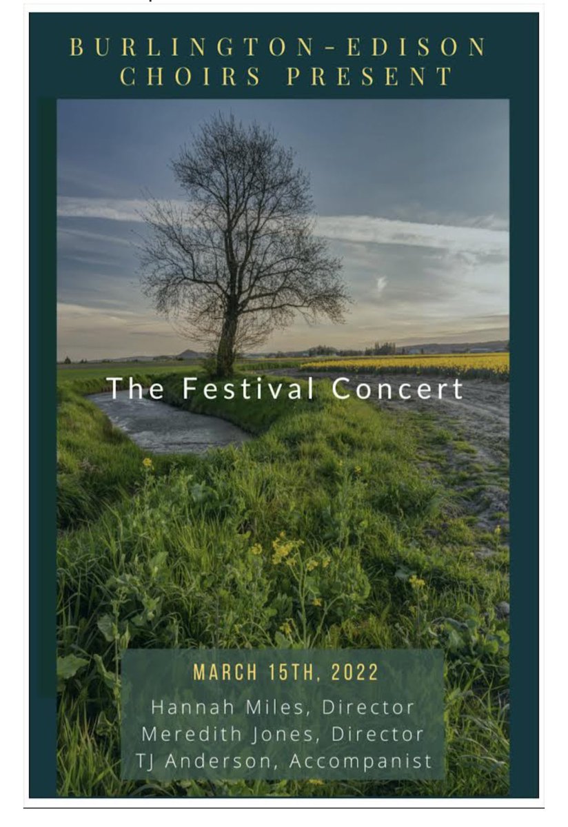 ChoirBehs's tweet photo. Join us tonight at 7:30 in the PAC for festival concert put on by your favorite, Burlington Edison Choirs! 
Link to concert live stream: https://t.co/jkXVybcfaw https://t.co/ZWqhNcqRfi