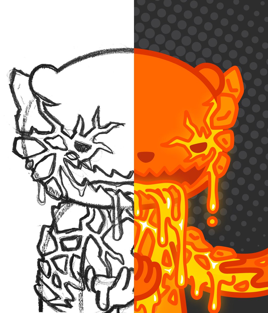 You don't need lover when you have LAVA!! 
🤣🐻🌋🔥👉🏼
#WIP Lava Power
Pencil sketch   |   Digital coloring

<a href="/PoketheBearNFT/">Poke the Bear</a> Superpower Circle, soon.
#NFT #NFTCommunity #NFTcollection #NFTart #pokethebearNFT