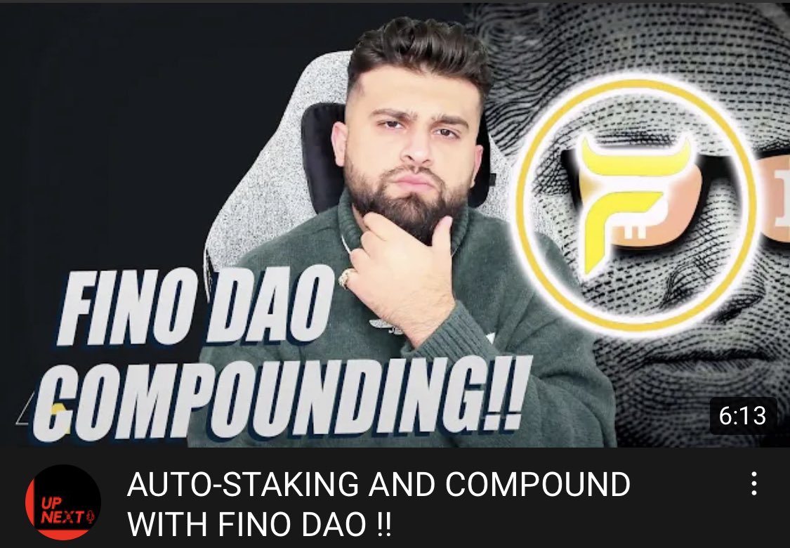 Another Top Youtube Channel (UpNext Crypto) talking about Fino DAO!

youtu.be/RBJP33JrfxA