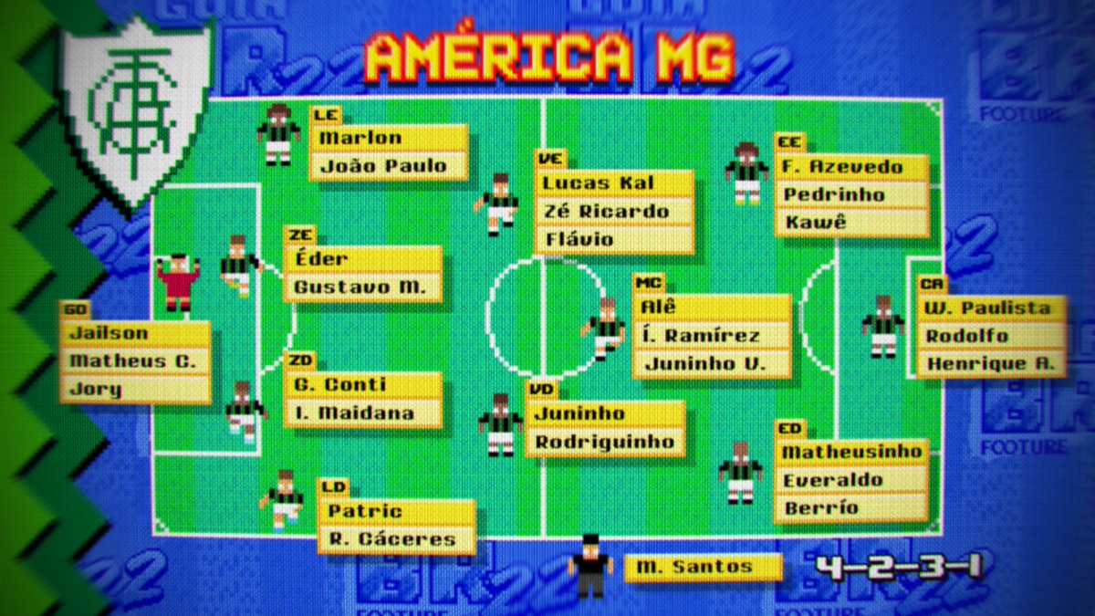Brasileirao's tweet photo. O @AmericaMG de Marquinhos Santos no 'Guia Tático do @Brasileirao' em parceria com o @FootureFC! #BRAFC 🐰

🎥 Assista: https://t.co/QVm5tTPneO https://t.co/06LHOmwbTE