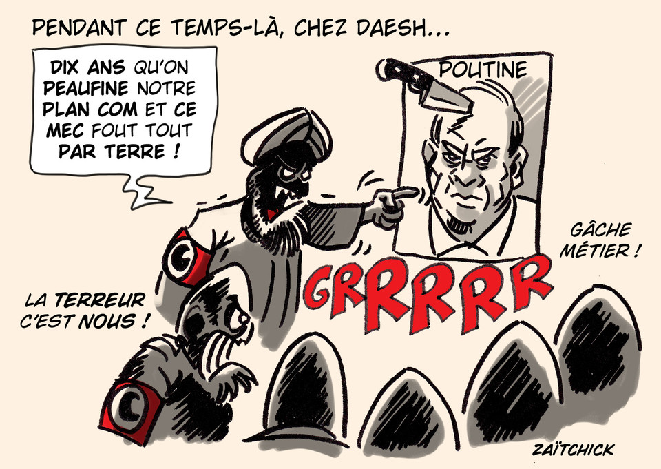BlaguesDessins's tweet photo. Le #DessinDePresse de Zaïtchick : Vous n'avez pas le monopole de la terreur
Retrouvez les dessins de Zaïtchick : https://t.co/VQNx0gcoo7
#DessinDeZaitchick #ActuDeZaitchick #Humour #Russie #Ukraine #GuerreEnUkraine #Poutine #VladimirPoutine #Daesh #Terrorisme #PlanCom #Islamisme https://t.co/7hPPVMtIrF