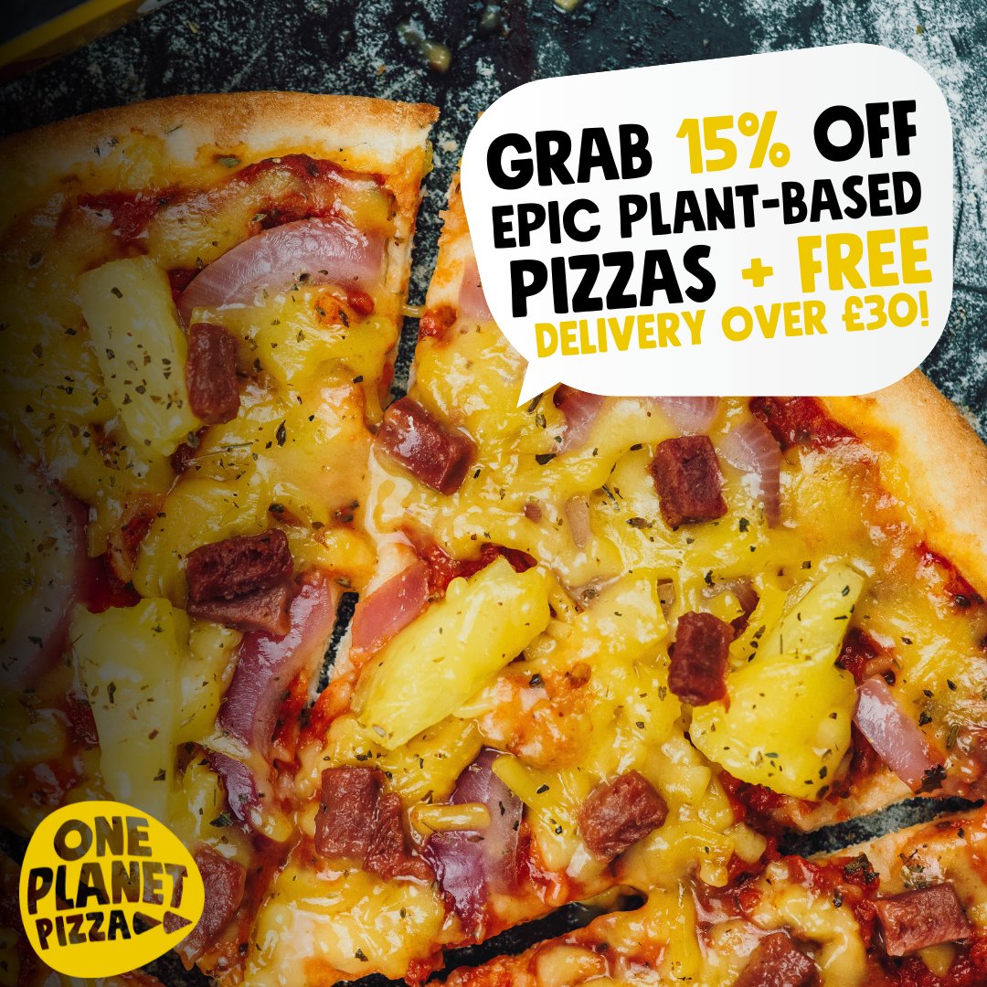 OnePlanetPizza's tweet photo. 🤑15% OFF ALL PIZZAS THIS MARCH👀🍕!?

😏🤯You bet your sweet crust! Grab yourself 15% off our ENTIRE website using the code March15. PLUS, nab FREE delivery when you spend over £30! 🤩

🏃‍♂️🏃‍♀️💨Don't walk, RUN to the link!

#vegan #veganpizza #plantbased 

https://t.co/hSE7bcqduE https://t.co/Cky4Nck2Xy