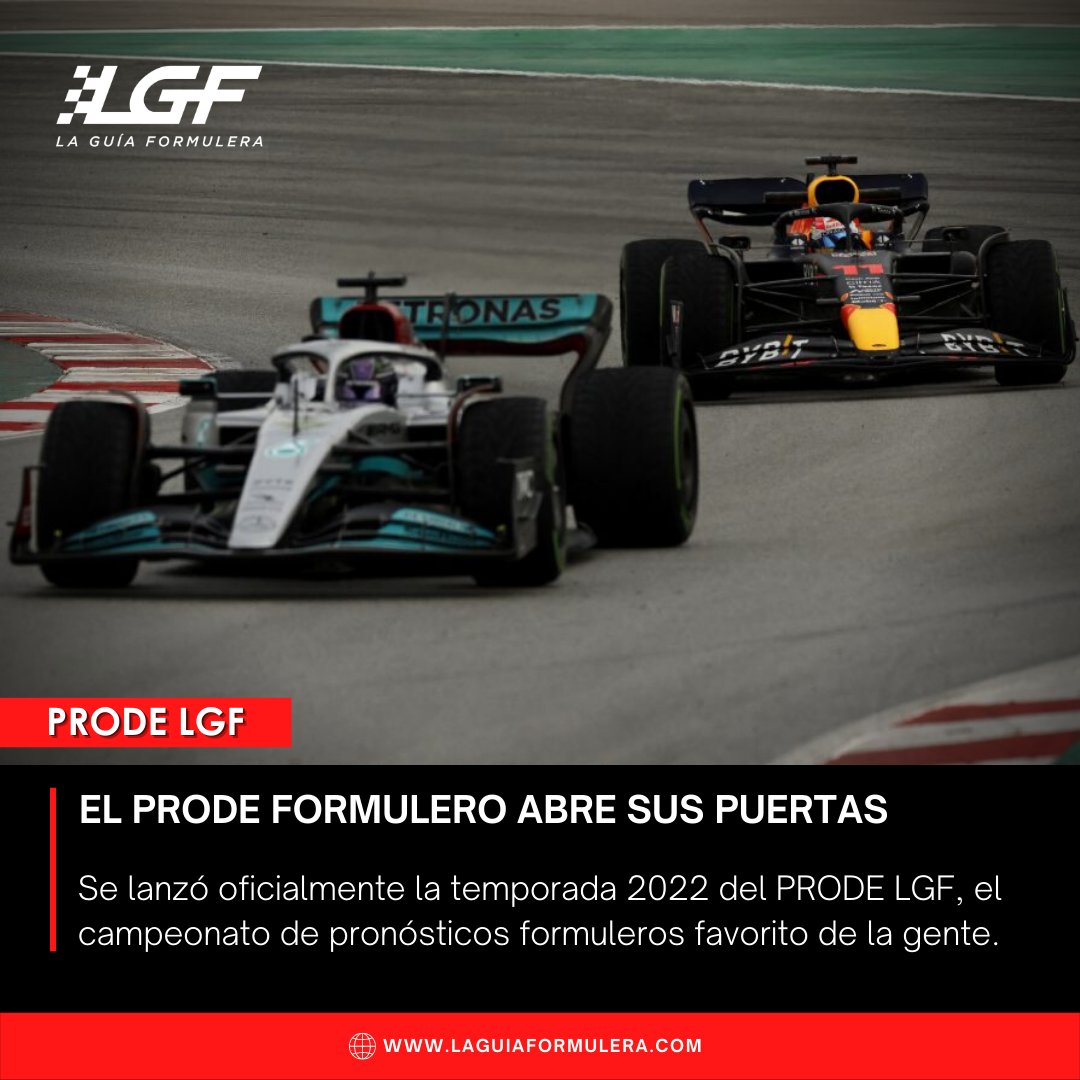 laguiaformulera's tweet photo. 🏁📢ARRANCAMOS CON EL PRODE LGF 2022🤘🏼💥
Por fin damos inicio a la temporada 2022 con el campeonato de pronósticos formuleros favorito y más disputado.
¡El PRODE LGF 2022 abre sus puertas a todo el mundo!
#f1 #formula1 #LGF1 #PRODE #PRODELGF22 https://t.co/1YR6TetbaS