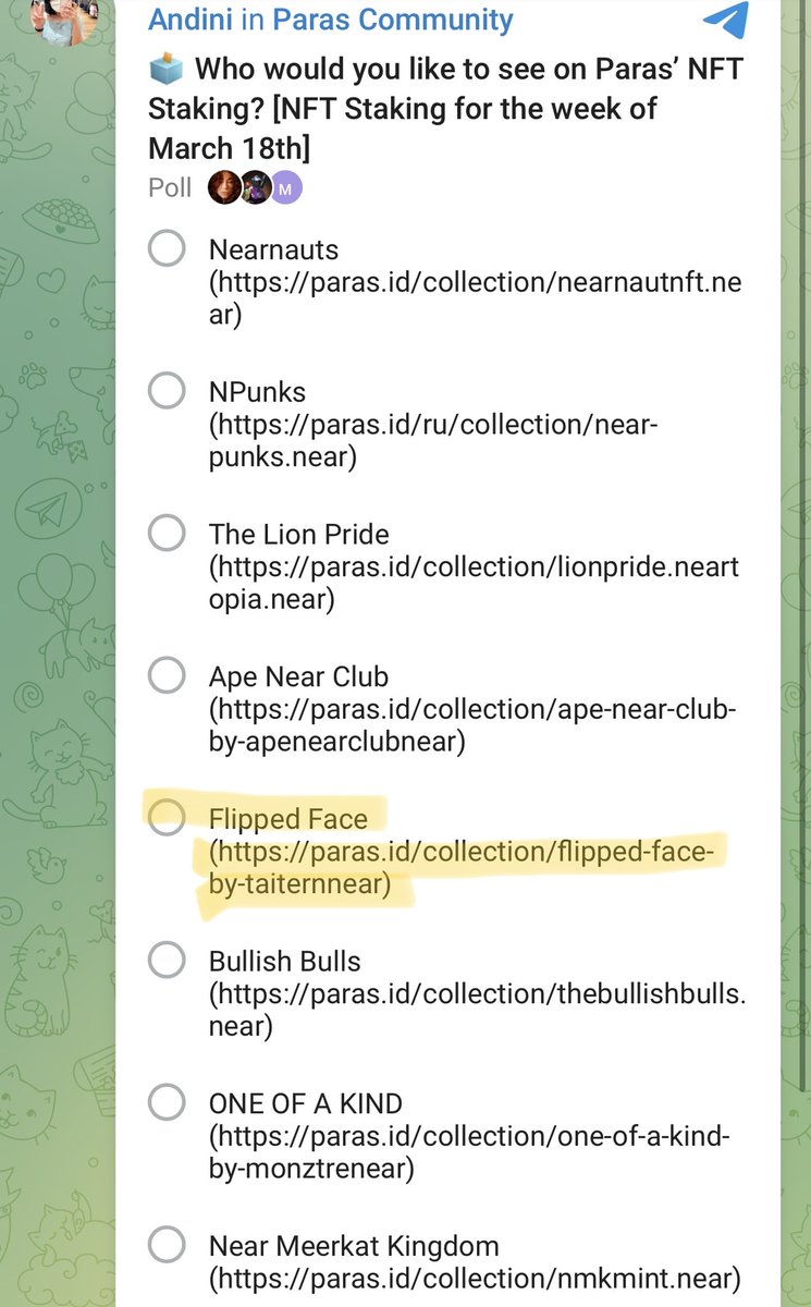 TaiternFlipped's tweet photo. Please give vote to FlippedFace project to be Paras NFT Staking. There’s only 24 hr vote. 
You won’t regret from our passion. 

https://t.co/MKto00x77V 

🙃🙃🙃let’s stake the world in Flipped! https://t.co/Qniehd18CD