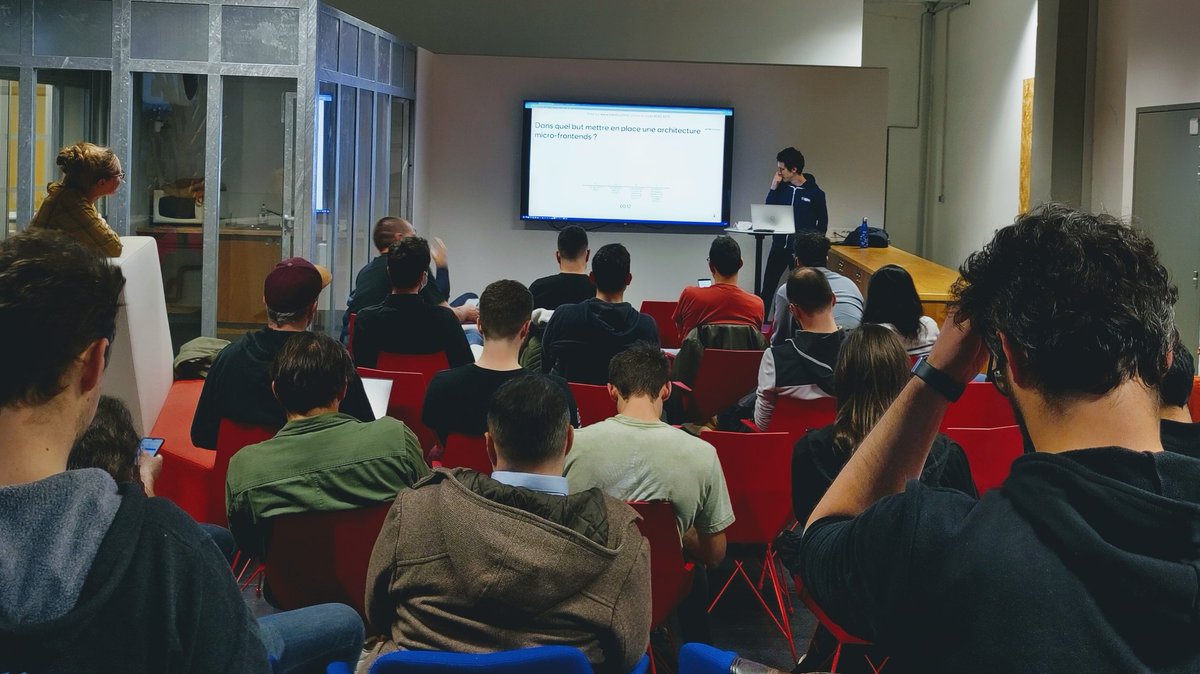 Ce soir les locaux de la <a href="/FrenchTechBdx/">French Tech Bordeaux</a> nous reçoivent pour qu'<a href="/11_Seb_11/">Sébi11</a> nous parle de Micro-frontend 🤘 Merci à <a href="/luciefroeschel/">Lucie</a> &amp; @jbehuet et le soutien <a href="/Externatic/">Externatic</a> de ce meetup !!