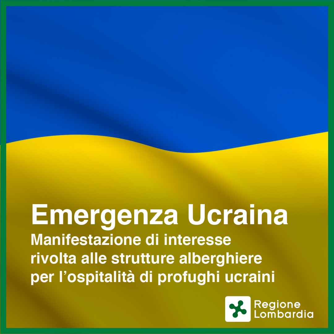 RegLombardia's tweet photo. #EmergenzaUcraina: è stata pubblicata una Manifestazione d'interesse rivolta alle strutture ricettive per assicurare ospitalità ai profughi provenienti dall'Ucraina, in conseguenza della crisi politica e militare in atto.
Leggi di più:
https://t.co/gWzf8JlVLz https://t.co/whMTEHLk1t