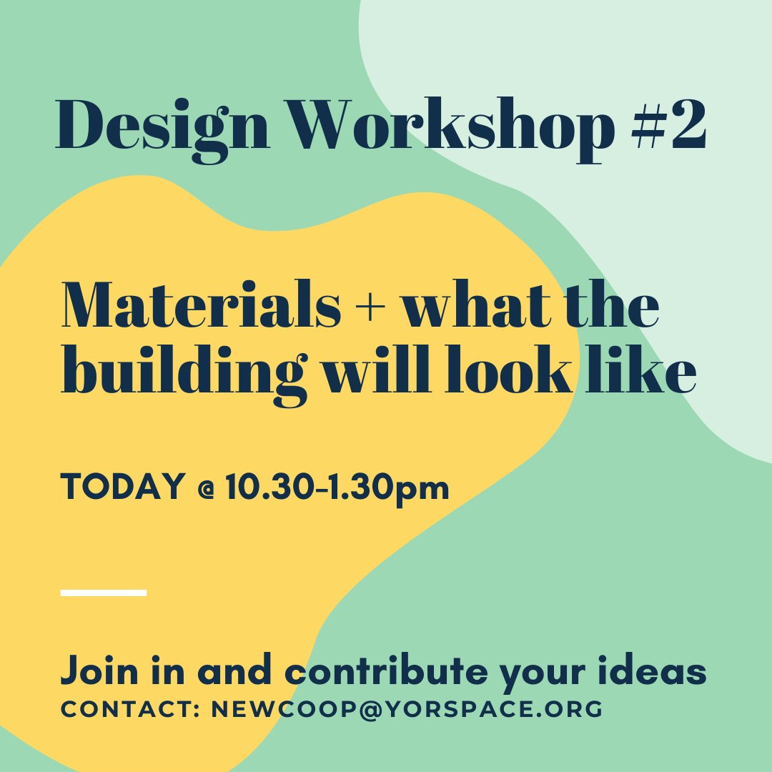 📢  REMINDER: TODAY! 

People of Burton Green! Join us at our Design Workshop #2 at Morrell House.

We want to meet you and hear your ideas! 💬

Please share &amp; come down to chat about what we should do with Morrell House.

cc <a href="/Yorspace/">YorSpace</a>