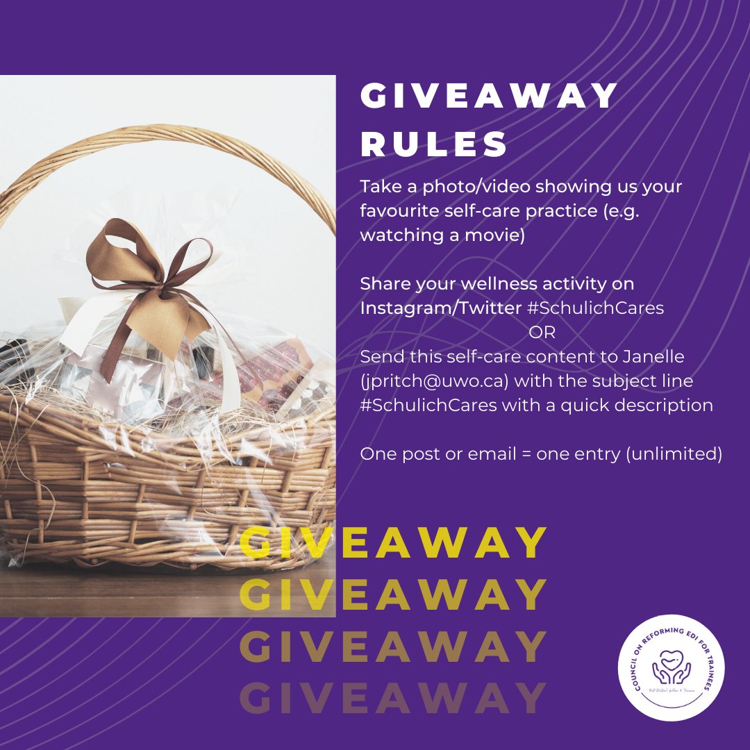 ogoshhsw's tweet photo. Always a good time for a little self-care w/ Schulich CR[EDI]T! #SchulichCares

To support Schulich trainee mental health as we near the end of the term, share your self-care activity until March 20th for a chance to win a gift basket filled w/ treats, candles, &amp; more!

Pls RT! https://t.co/MRWqZ8sFtG