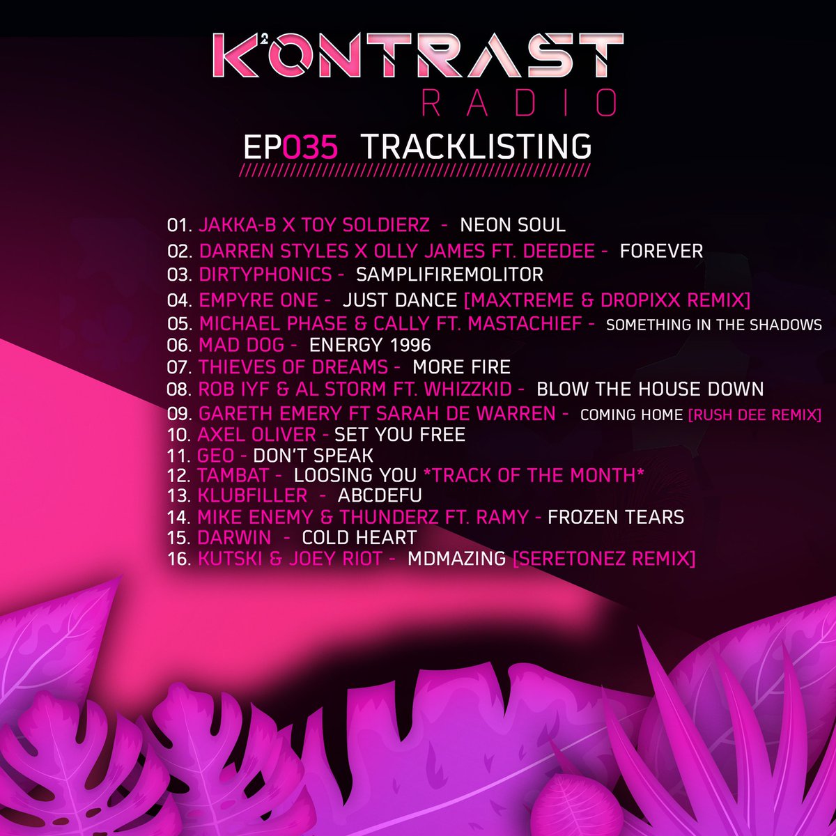 Jakka_B's tweet image. Oi Oi! Hard dance fans! This months Kontrast Radio las landed across the usual platforms. Here’s the track list for this month 🙌🏼
Featuring music from across the spectrum of hard genres 😎🎵
Get locked in; podlink.to/kr035