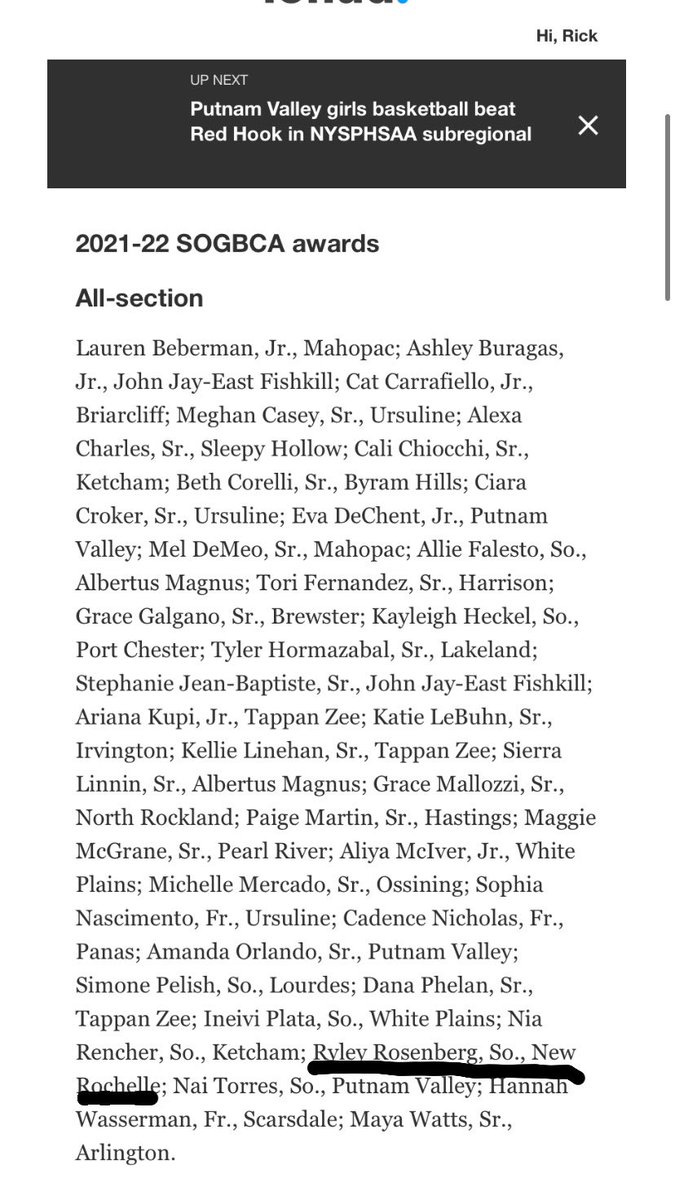 Congratulations to Kamara St. Paul on All- Conference and Rylie Rosenberg on All- Section!!💜 <a href="/kkamaraa/">kam</a> <a href="/ryliersnbrg24/">Rylie Rosenberg</a>