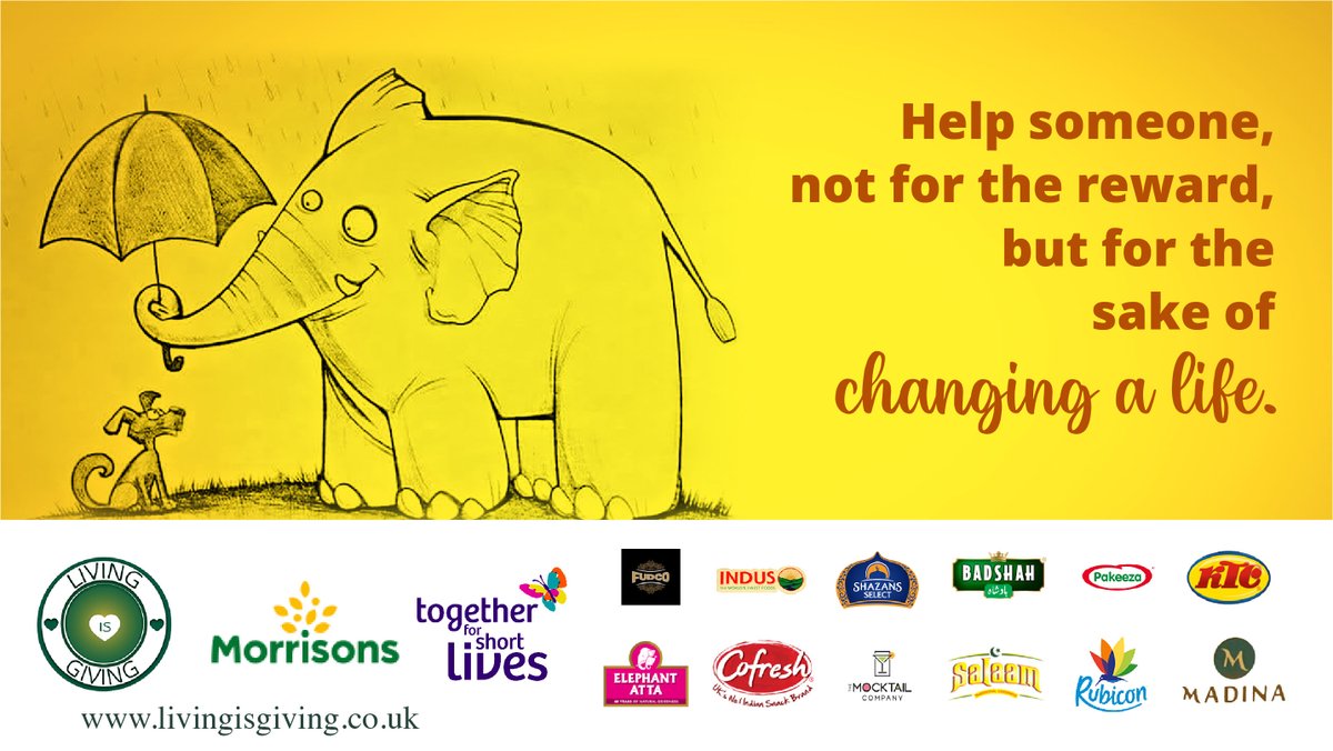 LivingIsGiving8's tweet photo. We believe that every act of kindness is valuable. It doesn’t matter what you do or what you have to give, generosity can have a magical impact on someone’s life.
 
@Morrisons @Tog4ShortLives @IndusFoodsLtd @hereandnow365 
#charity #actsofkindness #Ramadan https://t.co/j9ZAZRZrZf