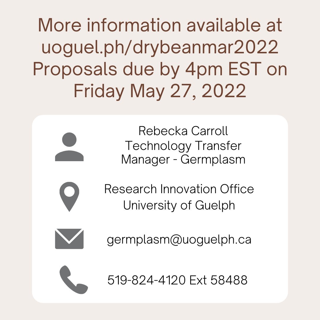 Twelve new dry bean cultivars available for licensing! 🌱🫘  Learn more at uoguel.ph/drybeanmar2022 
<a href="/UofGuelphOAC/">Ontario Agricultural College</a> <a href="/plantagguelph/">Plant Ag Guelph</a> <a href="/LichenOnRock/">Tom Smith Dry Bean Breeder</a>