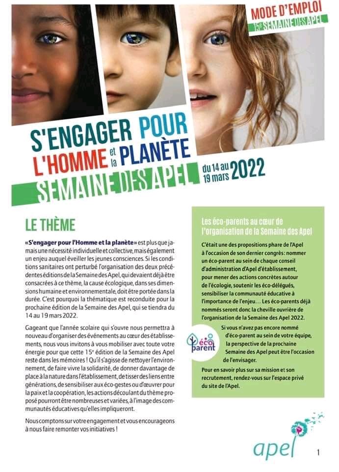 APELpuydedome's tweet photo. C'est la Semaine des Apel #SDA2022. @Apelnationale
N'hésitez pas à nous faire part de vos initiatives dans vos établissements @Departement63 #Apel63 #ecologie #environnement 
#climat @acclermont @education_gouv https://t.co/xTMk7t6xsi