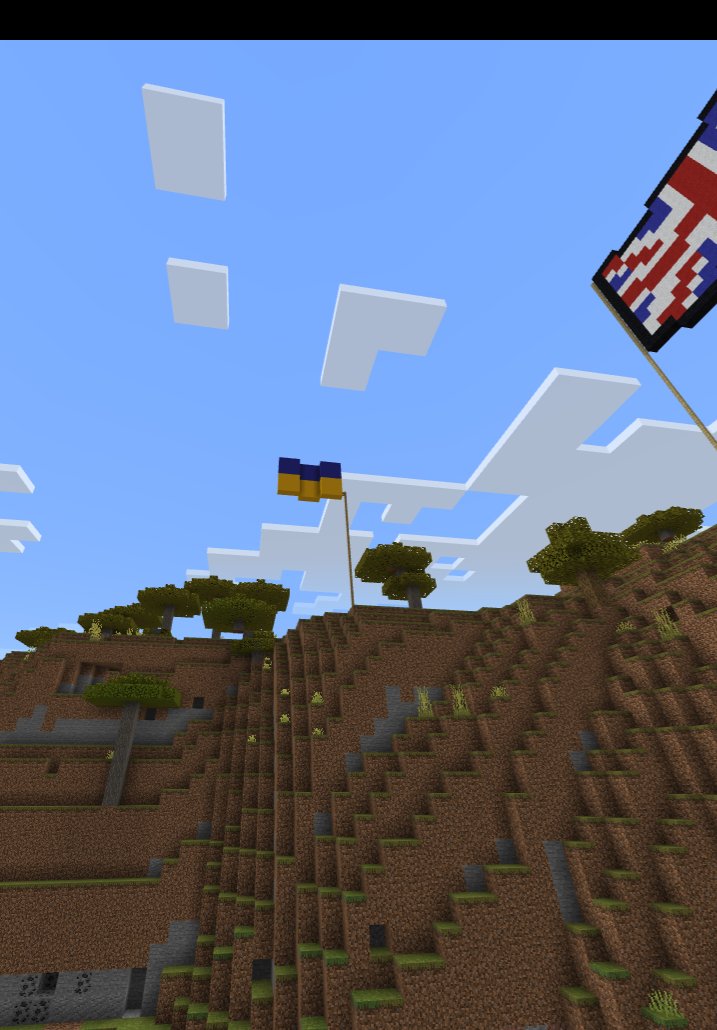 ClassicLewis_'s tweet photo. Added #Ukraine flag to my world, #PrayForUkraine, honestly the world is fucked rn like bruh. #Minecraft #pcgaming #gaming #Minecraftbuilds #minecraftflag https://t.co/EVFTM2sgq7