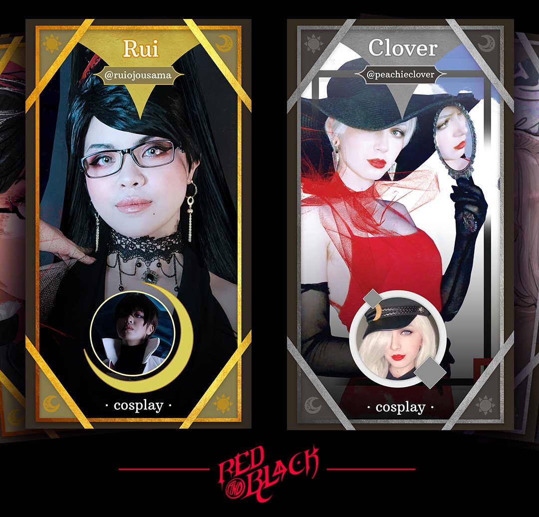 RedAndBlackZine's tweet photo. 🌜CAST REVEAL🌛
Proudly introducing our first pair of cosplayers, @ruiojousama and @peachieclover ! You are going to want to see more of the photoshoot...... trust us..... 😳 https://t.co/zFygMQSKsB