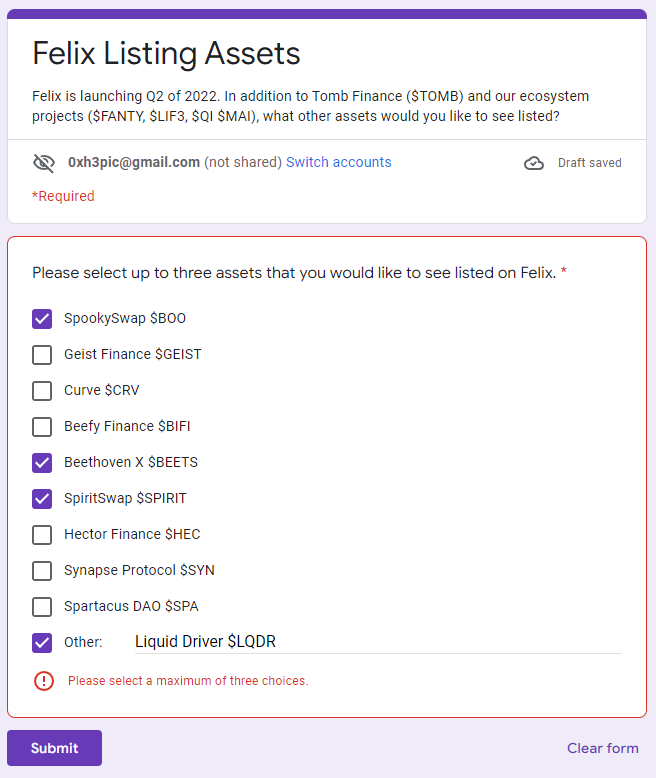 AbacusFi's tweet photo. Pirates, time to pick your favorite tokens to be listed on @Felix_Exchange 🌊

https://t.co/EO5THfnT8N $FTM $LQDR https://t.co/KPSTwzGW8I