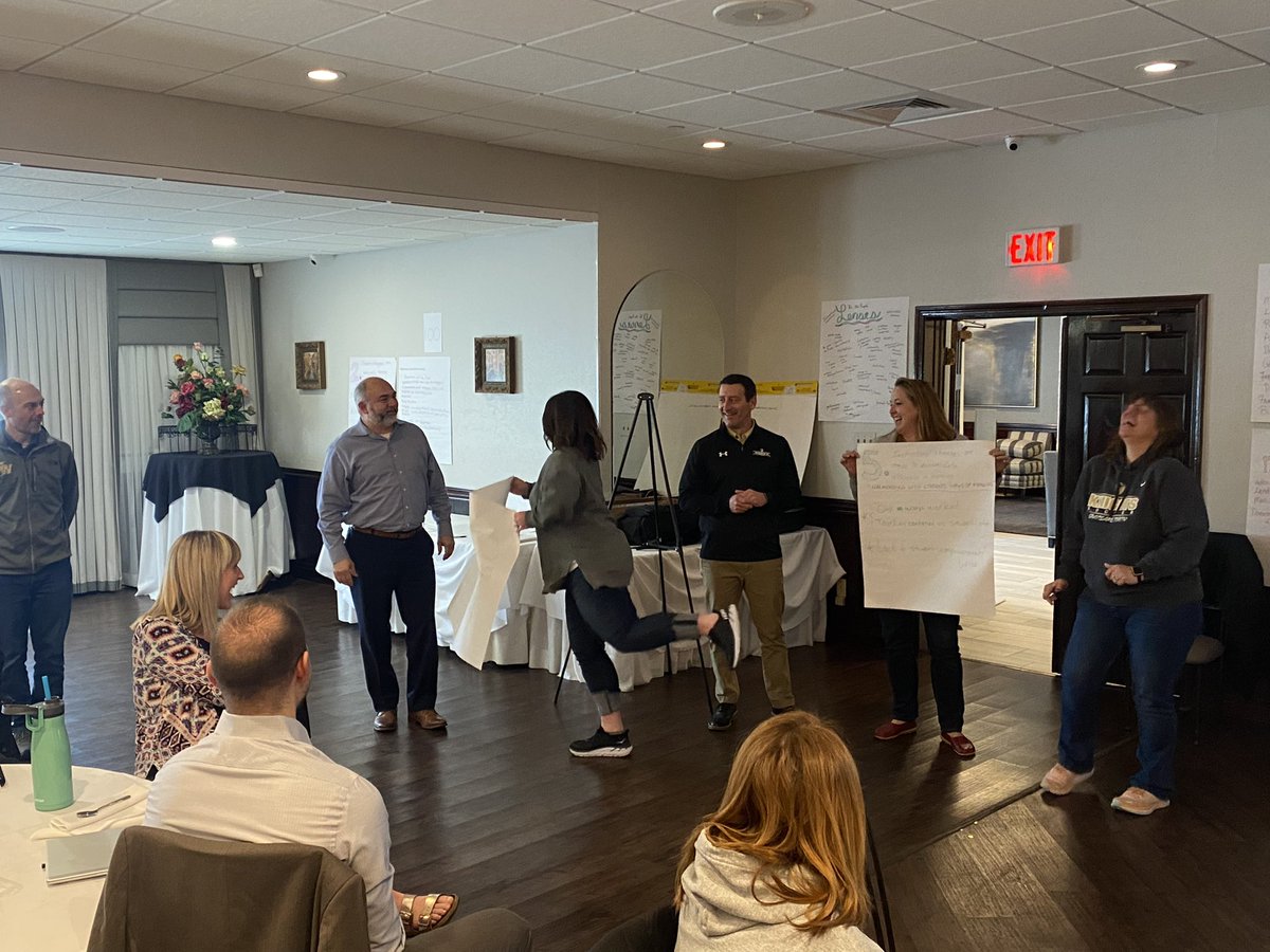 BarbGeorges's tweet photo. Thanks to Trudy and Wade for challenging our thinking of “how we get in the way”, encouraging our teams to “lead for equity” and making sure students do not need to give up who they are “on our watch”. #D127GetsREAL #RamsLife #DeepEquity https://t.co/m3nUaIahXf