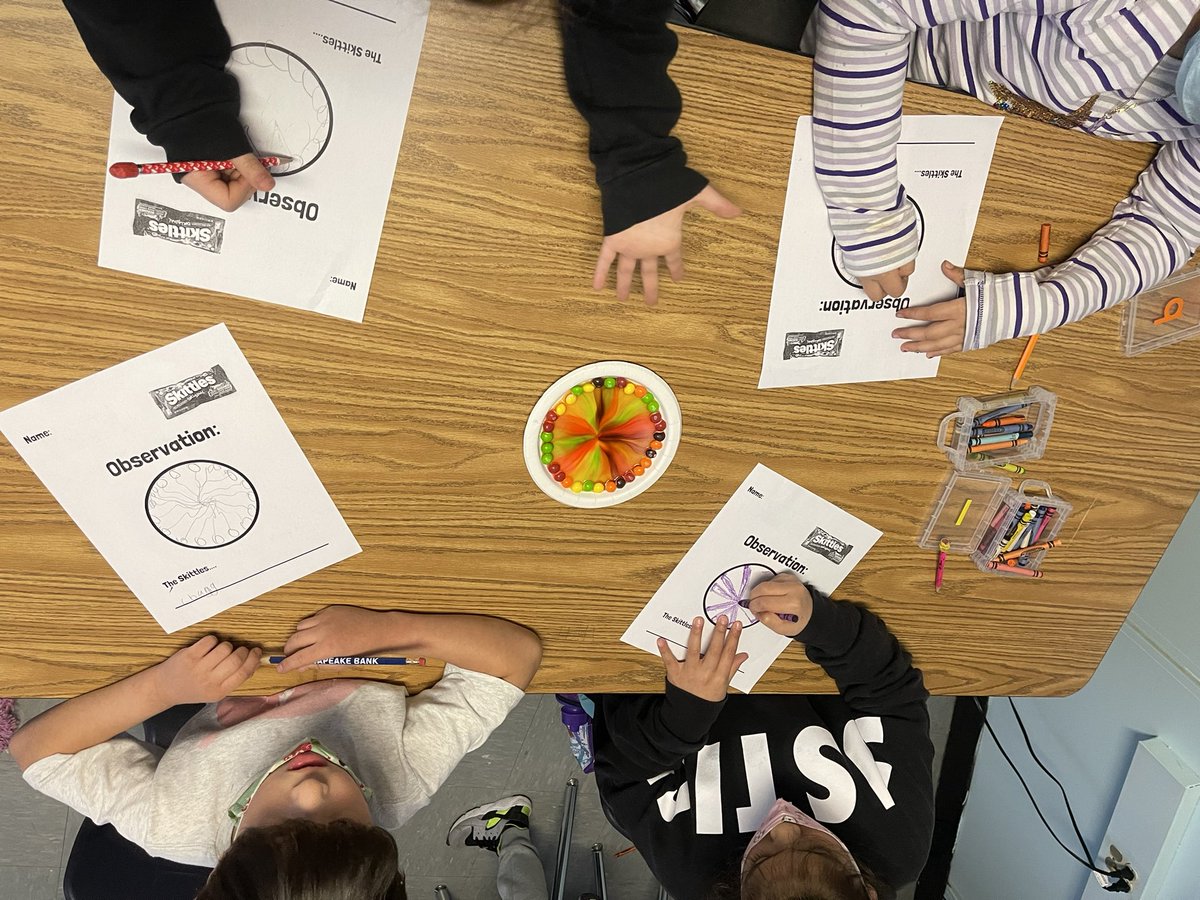 MsRadt_2nd's tweet photo. What happens to skittles when you pour water on them? Ask one of @MsRadt_2nd friends 😁 how our science experiment turned out! #science @Skittles #oneCCPS @Lovethekids16 @emilypyt13 @laura_prymak @SCESStars @samelilydia1 https://t.co/WtMJCmwBLR