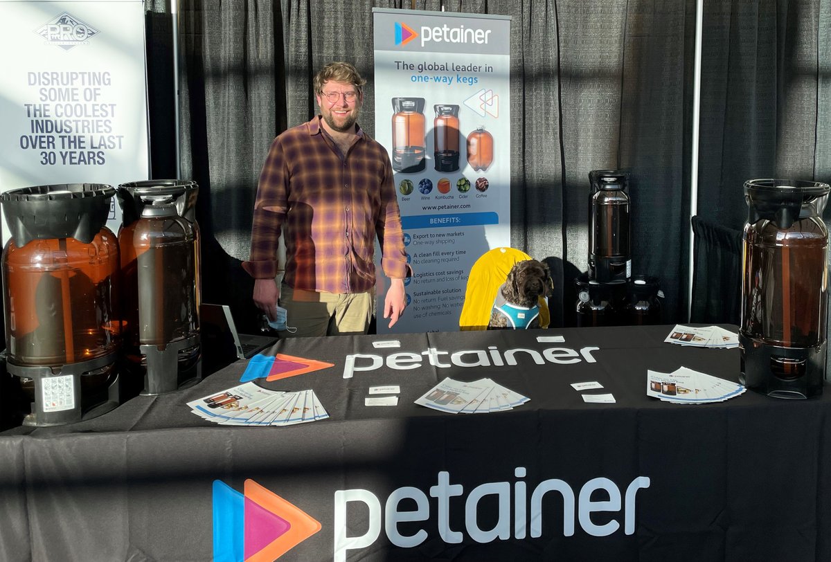 petainer's tweet photo. Visiting the west! 
Meet us at booth #15 at the #nwcidersmposium organized by the North West Cider Association USA and learn more about #petainerkegs solution for cider. 

#pickcider #cider #petainer #oneway https://t.co/vZ0wHzID32
