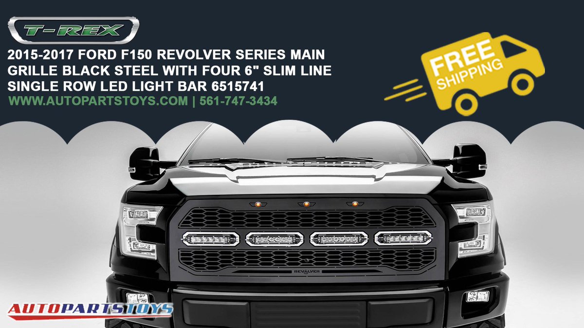 autopartstoys's tweet image. T-REX 2015-2017 Ford F150 Revolver Series Main Grille Black Steel With Four 6" Slim Line Single Row LED Light Bar 6515741
.
.
Free Shipping on orders over $50!
Buy From: AutoPartsToys.com
.
.
.
#TRexGrilles #Grilles #FordF150 #ford #f150
 #Grille #autoaccessories #offroad