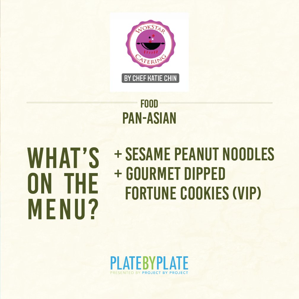 We're thrilled to have <a href="/chefkatiechin/">Katie Chin</a> join us at Plate by Plate 2022 and can't wait to sample the sesame peanut noodles! 🍜 

LIMITED tickets left! ow.ly/3a4250HWafp

#PbPLA #PbP #PlateByPlate #WokStarCatering #KatieChin