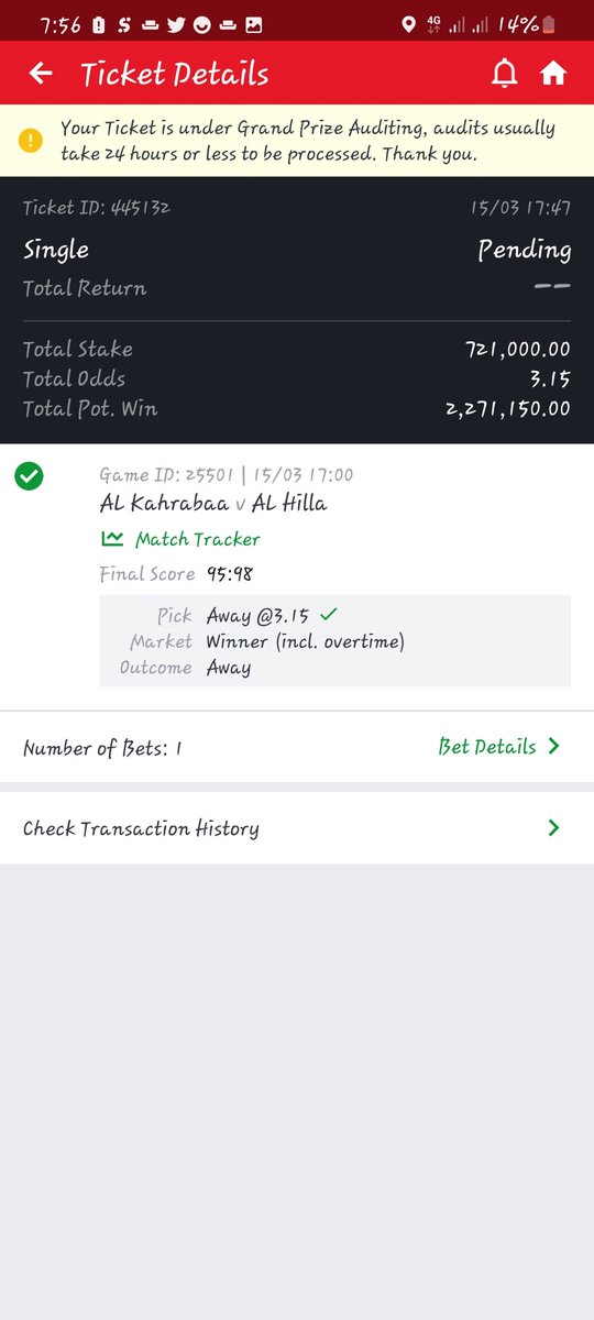 jujupunter's tweet image. BOOM!! ✅🔥🔥

It was Tensed but patience and high risks gives high rewards.

5.2m naira won

✅🔥🙏✅✅🔥💚

Last week was rough but dis week started with a bang

   ♡ CalCula8or . Mr bayo. @TheRealCEOAmber @SomtoSocial

Tell sportybet to call me o b4 i close company today🤑
♡