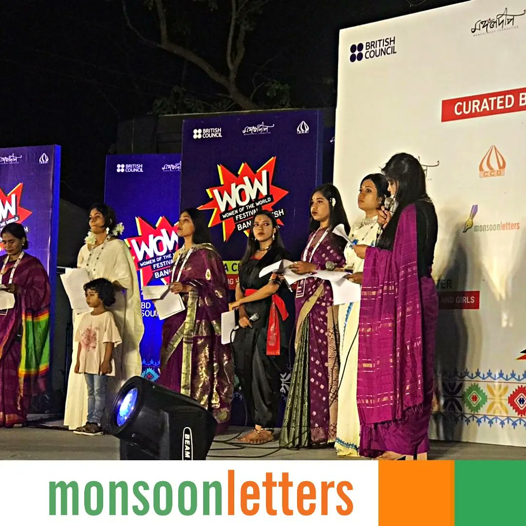 monsoonletters1's tweet photo. Monsoonletters performed a pop-up poetry performance, based on the themes of women's empowerment and liberation at WOW Bangladesh Khulna Chapter, held at Khulna University.

12 March, 2022
#wowkhulna https://t.co/NhAtISf9L0
