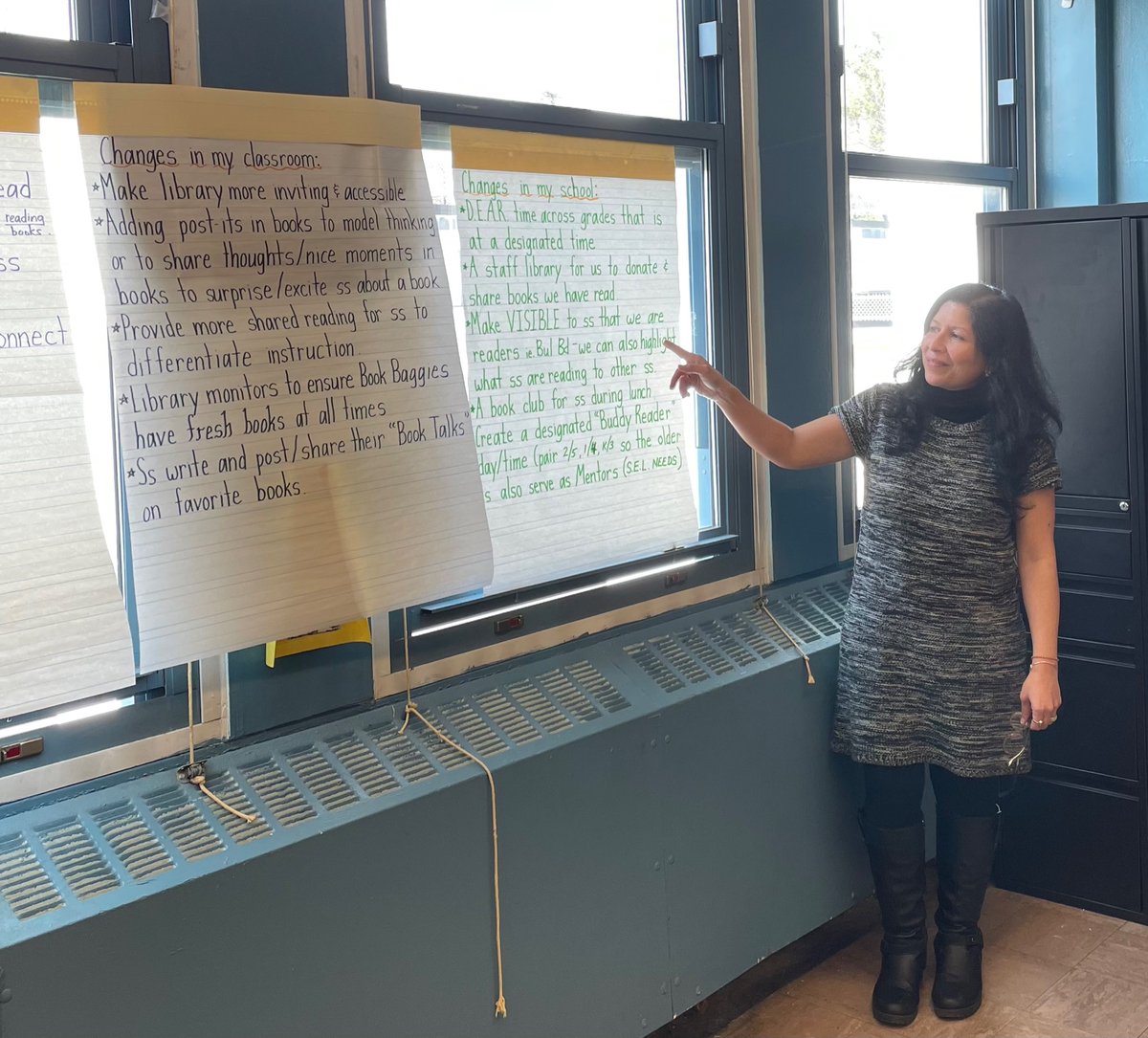 samrawal93_sam's tweet photo. When @jenn_funes &amp; @teacherromero72 ⚡️ spark an idea, &amp; you get the 🏀 ball rolling &amp; teachers join in, you have a “Literacy Committee~Laudable Ladies of Literacy!” @PS10FortHill @DrMarionWilson @CChavezD31 @DrDeniseDAnna @AFletcherDOE @AllisonAngis @SIBOD31 @DOEChancellor https://t.co/WsTN8kPWvE
