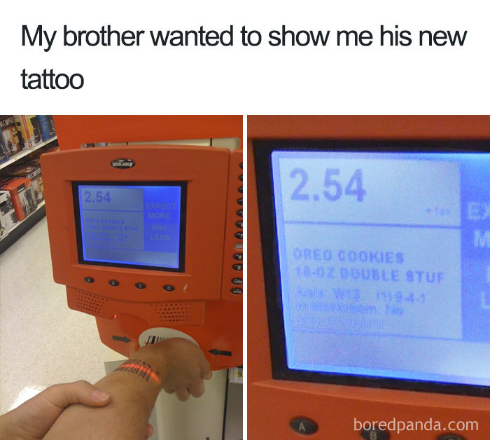 Target employees be like: “We are sorry, your brother is now Target’s property and only worth $2.54” 

 #tattooinked #inkedup #tattoosnob #tattoosociety #tattoosleeve #tattoolife #tattoo #memes #memesdaily