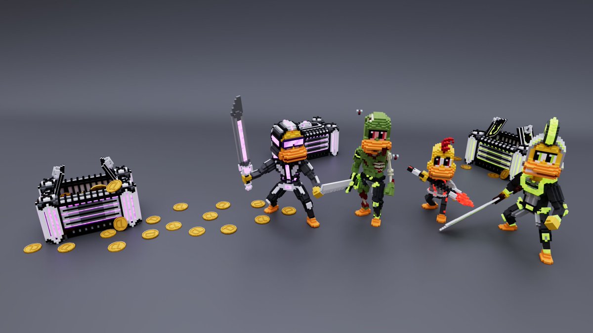 CosmicLabsNFT's tweet photo. These VXs are ready to battle in @TheSandboxGame โ๏ธ
What kind of power-ups would you give them & why?๐๐
#duckappreciation #cosmiclabs https://t.co/CWhqfYft5q